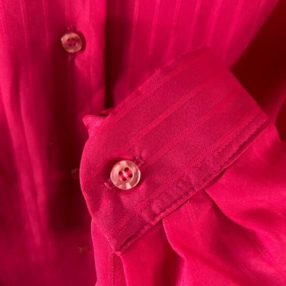 Ashley Hall Vintage Red Blouse Sz 14 - Picture 11 of 16